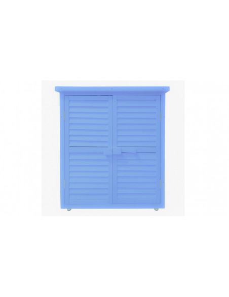 Armoire basse jardin lasuré Bluebox