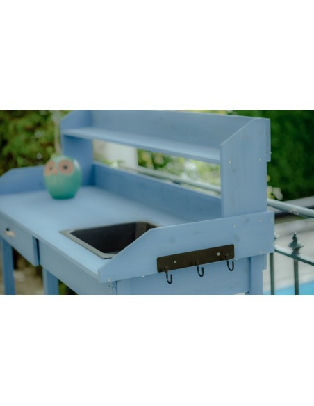 Table rempotage bois Bluebox