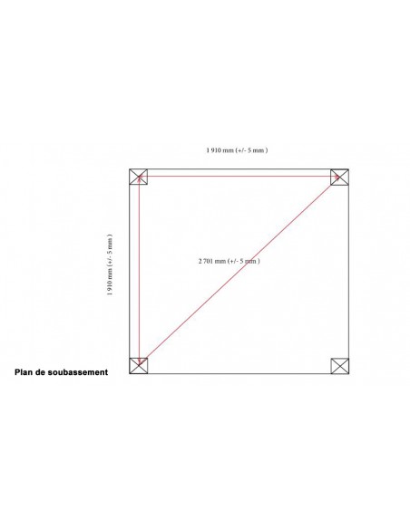 Plan soubassement Carport Goteborg