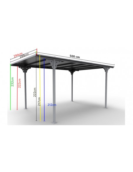 Dimensions abri voiture aluminium Hanovre