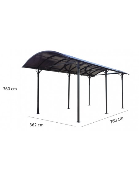 Dimensions carport camping-car aluminium Anvers