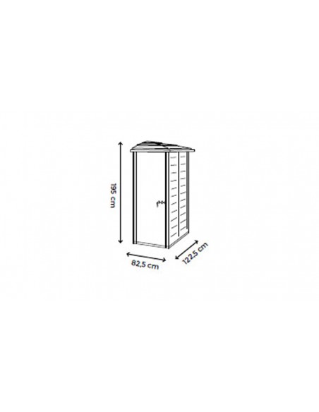 Dimensions abri résine beige réversible Torquay