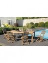 Salon jardin en teck 6 places