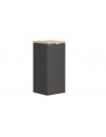 meuble suspendu noir panier linge