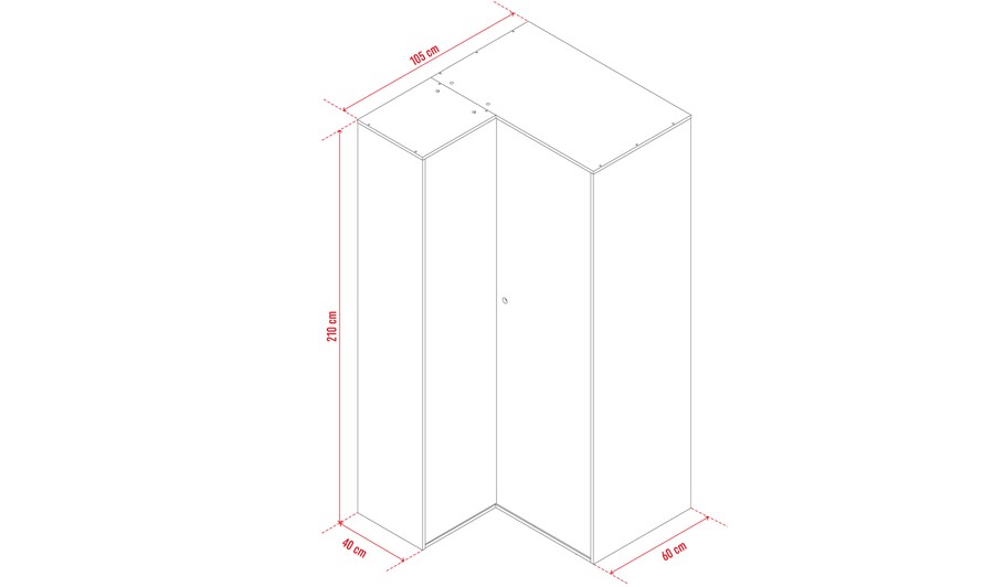 Armoire dressing design enfant avec espace penderie - Concept Vox