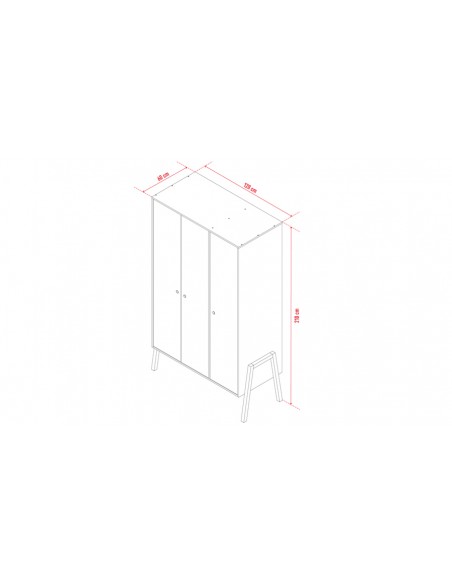 Dimensions armoire design blanche