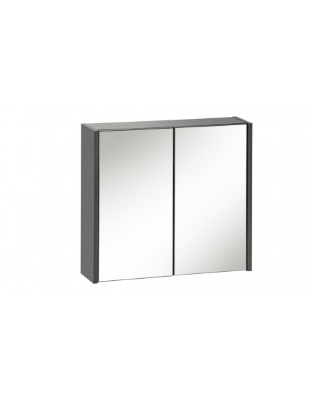 Meuble suspendu miroir anthracite