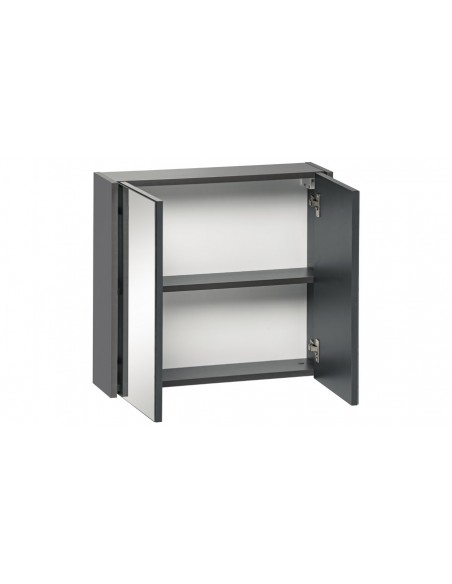 Meuble miroir anthracite chêne Tasman