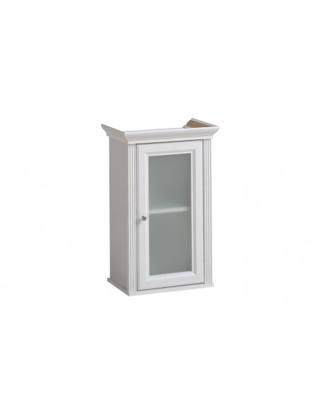 Meuble rangement suspendu blanc sdb