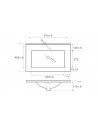 Dimensions plan vasque blanc Retro