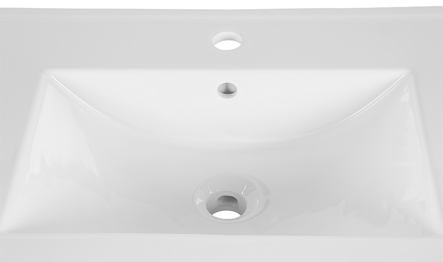 Autre Lavabo ceramique plan vasque simple blanc a poser 80 cm salle de bain 