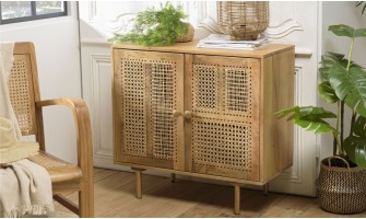 Buffet patchwork rotin