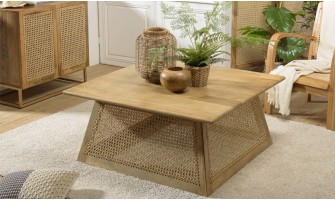 Table basse carrée bohème