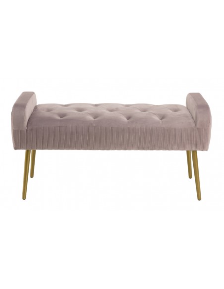 Banc lit velours rose doré