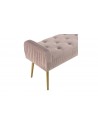 Banc lit velours rose Emilia