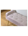Banc lit velours rose Emilia