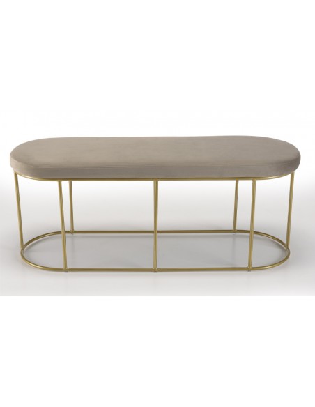 Banc lit velours taupe Emilia