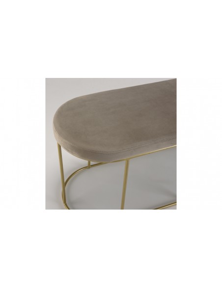 Banc lit velours taupe Emilia