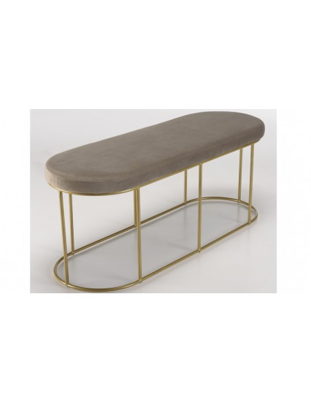 Banc lit velours taupe Emilia