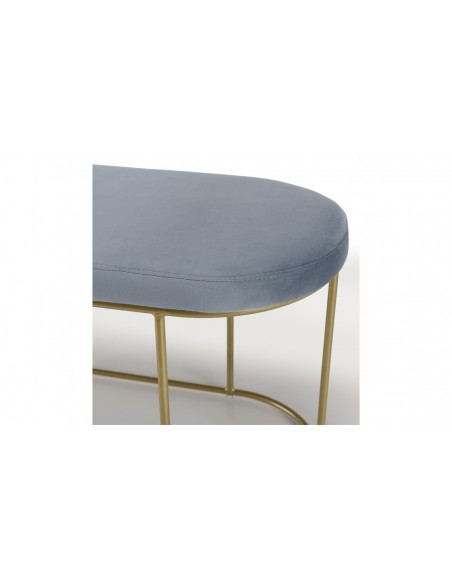 Banc en velours bleu Emilia