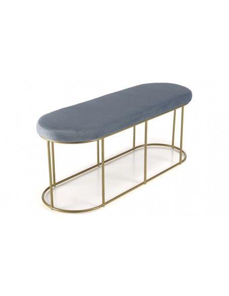 Banc en velours bleu Emilia