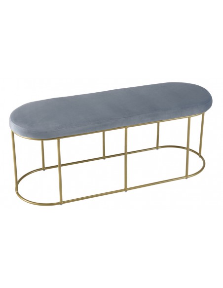 Banc en velours bleu Emilia