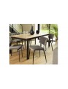 Chaise en velours gris Emilia
