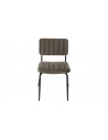 Chaise en velours gris Emilia