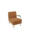 Fauteuil lounge tissu orange