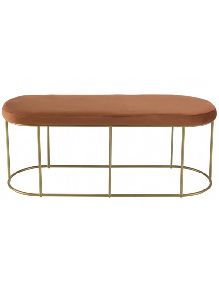 banc en velours orange