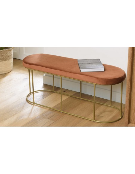 banc velours doré Emilia