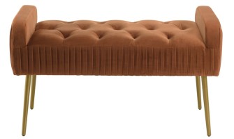 Banc de lit verlours orange