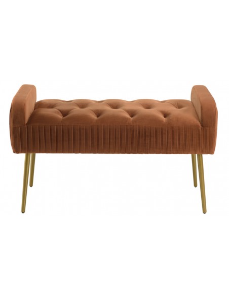 Banc de lit verlours orange