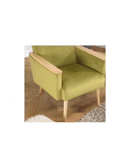 Fauteuil vert clair Emilia