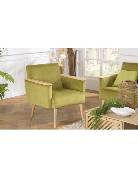 Fauteuil vert clair Emilia