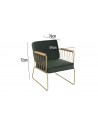 Fauteuil velours vert Emilia