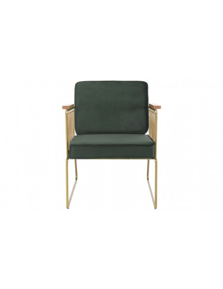 Fauteuil velours vert Emilia