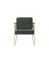 Fauteuil velours vert Emilia