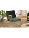 Fauteuil velours vert Emilia