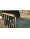 Fauteuil velours vert Emilia