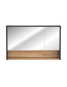 Meuble miroir gris chêne 120cm