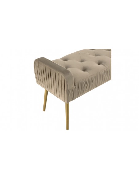 Banc de lit taupe Emilia