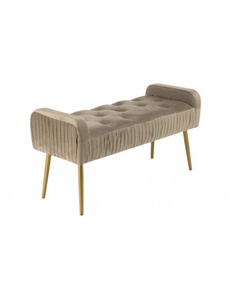 Banc de lit taupe Emilia