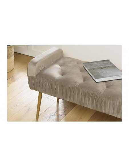 Banc de lit taupe Emilia