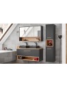 salle de bain complète moderne noire