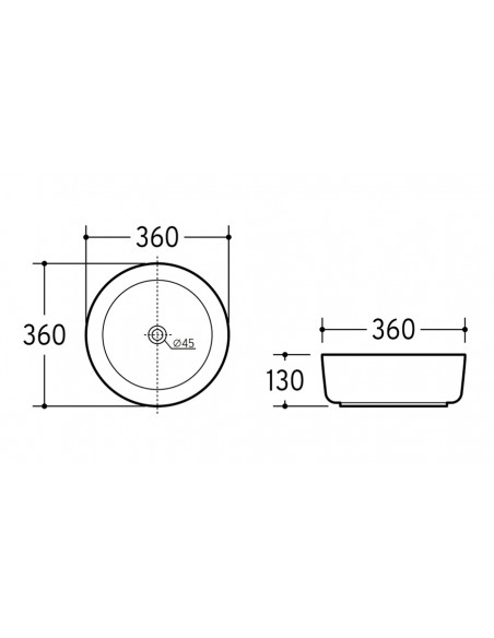 Dimensions vasque sdb complète Powell