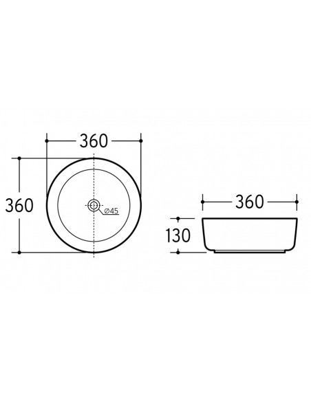 Meuble suspendu vasque ronde Powell