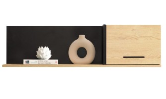 Étagère murale noir chêne 110 cm