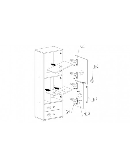 Armoire enfant multicolore Bebop