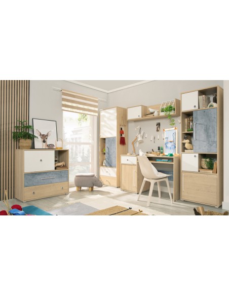 Commode multicolore chambre enfant Bebop